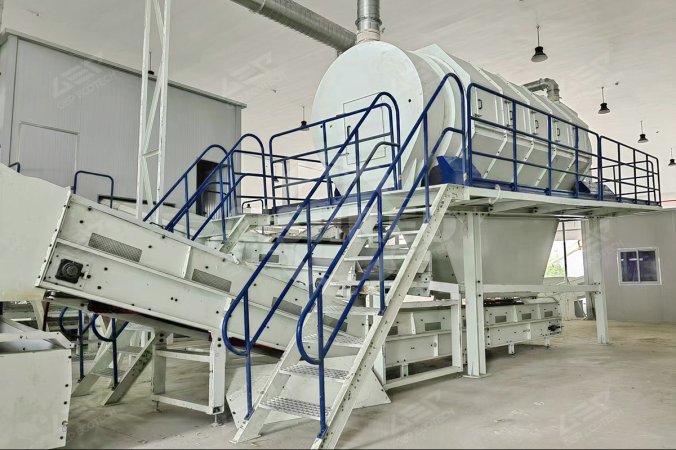 Çinin Zhejiang şəhərində sənaye tullantılarının təkrar emalı layihəsi üçün Trommel ekranı