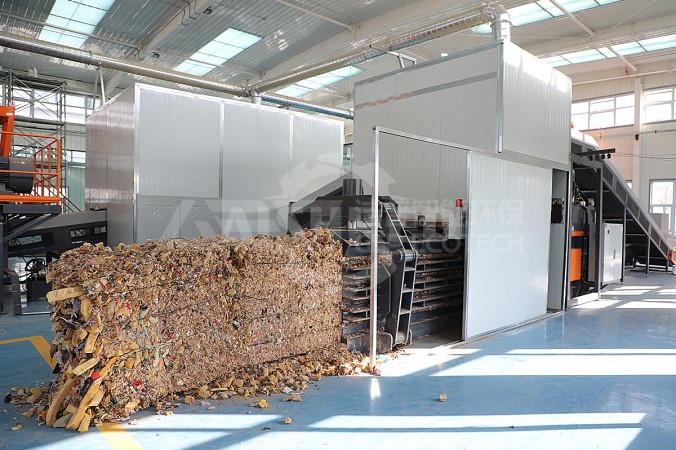 Çinin Henan əyalətində sənaye tullantılarının təkrar emalı xətti üçün Hidravlik Pres